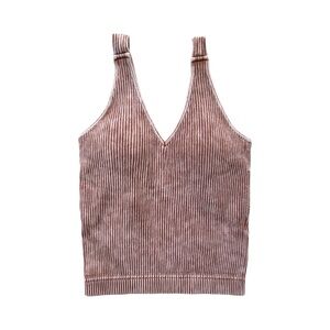 Zenana Outfitter’s Copper Washed Cropped Brami With Removable Pads